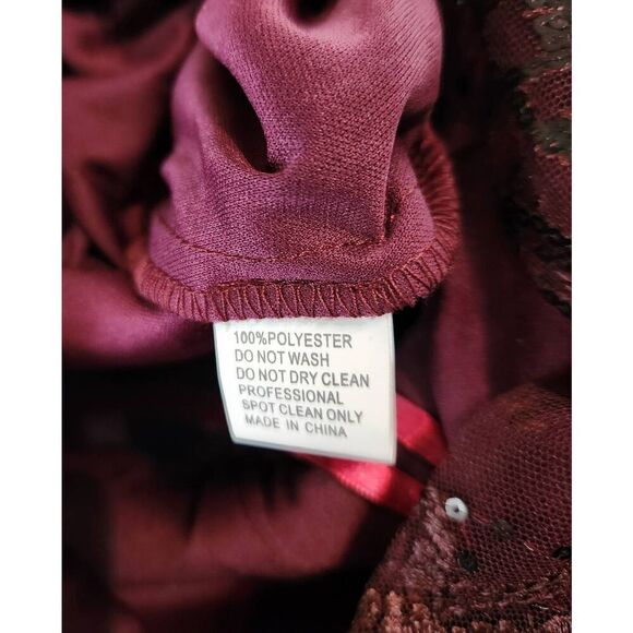 Mac Duggal Lace Embellished Long Sleeve Ruffle Hem Gown Size 4 - Picture 8 of 8